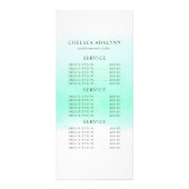 ミントグラデーションウォーター色ミニマリストラックカード ラックカード