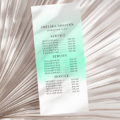 ミントグラデーションウォーター色ミニマリストラックカード ラックカード