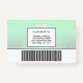 ミントグラデーショングリッターフォトロゴ従業員IDバッジ バッジ (裏面)