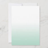 ミントグラデーションフローラ結婚式招待状 招待状 (裏面)