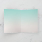 ミントグラデーション金ゴールドグリッターヒョウ印刷 カード (内部)