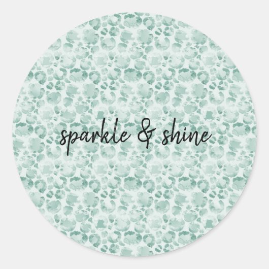 ミントグラムヒョウ印刷 ラウンドシール (正面)