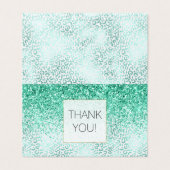 ミントグリッターグラムヒョウ印刷ありがとう (外部フラット)