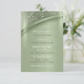 ミントグリッターブライダルシャワー誕生日スイーツ16th 招待状 (スタンド正面)