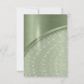 ミントグリッターブライダルシャワー誕生日スイーツ16th 招待状 (裏面)