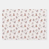 ミントグリーベビーその冷たい外の冬のベビーシャワー ラッピングペーパーシート (正面2)