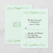 ミントグリーンつる植物RSV 出欠カード (正面/裏面)