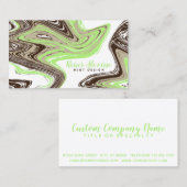 ミントグリーンとチョコレートストローク 名刺 (正面/裏面)