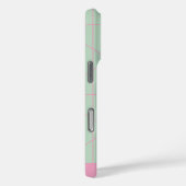 ミントグリーンとピンクのジオメトリックライパーソナライズされたン Case-Mate iPhoneケース (裏面 / 右)