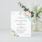 ミントグリーンとピンクのフラワーモチーフの結婚式 (スタンド正面)