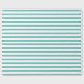 ミントグリーンとホワイトストライプ紙 ラッピングペーパー (フラット)