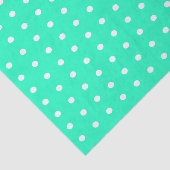 ミントグリーンとホワイト水玉模様 薄葉紙 (詳細)
