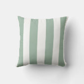 ミントグリーンと白ストライプの色 クッション (裏面)