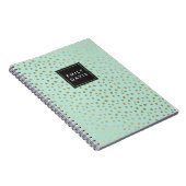 ミントグリーンと金ゴールドスポット | ノートブック (右側)
