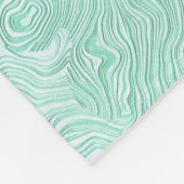 ミントグリーンにシルクモアレ小さなパターン フリースブランケット (角)