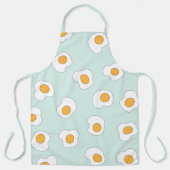 ミントグリーンにポッチド卵の散布図 エプロン (正面)