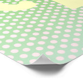 ミントグリーンに黄色の象 ポスター (角)