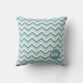 ミントグリーンのシボロンジグザグパターカスタマイズン – クッション (裏面)