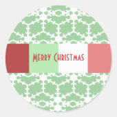 ミントグリーンのスノーフレークのステッカー – あなたは色を選択 ラウンドシール (正面)