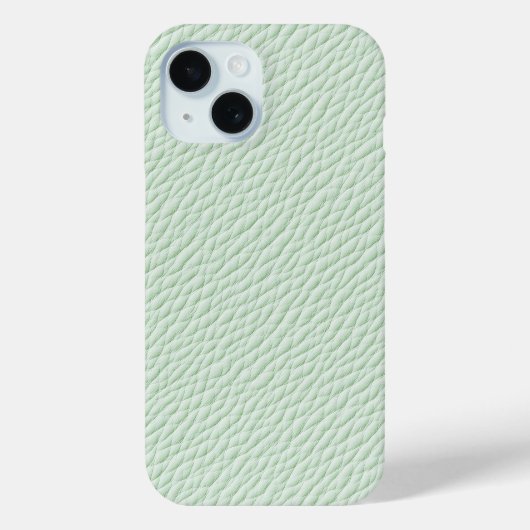 ミントグリーンのテクスチャードレザーiPhoneケース Case-Mate iPhoneケース (裏面)