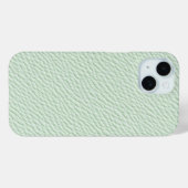 ミントグリーンのテクスチャードレザーiPhoneケース Case-Mate iPhoneケース (裏面 (横))