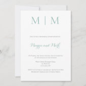 ミントグリーンのリハーサルディナー招待状 招待状 (正面)