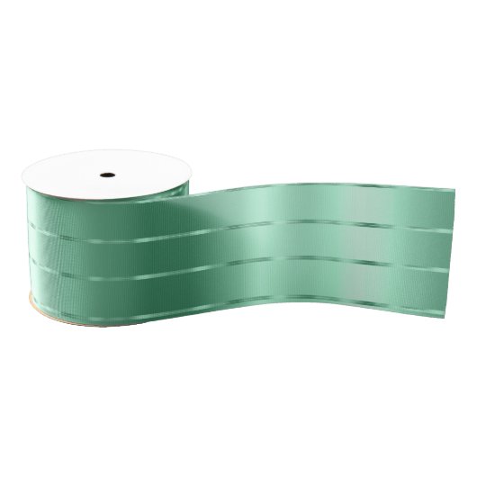 ミントグリーンのリボンボウ ブライダルシャワー グログランリボン (リール)