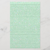 ミントグリーンの斑点のある文房具（オプションの線あり） 便箋 (正面)