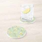 ミントグリーンの水仙の花 コースター (側面)