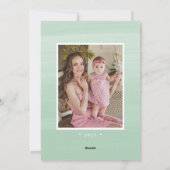 ミントグリーンの水彩アーチ2枚写真 イースターの願い シーズンカード (裏面)