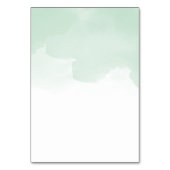 ミントグリーンの水彩画 ブラックスクリプト ウェディング テーブルナンバー (裏面)