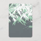 ミントグリーンの禅、竹の葉、中国茶道 エンクロージャーカード (裏面)