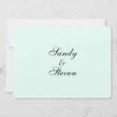 ミントグリーンの結婚式招待状 招待状 (裏面)