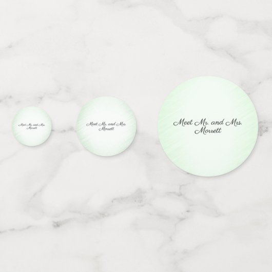 ミントグリーンの自転車をテーマにした結婚式の招待状 コンフェッティ (裏面)