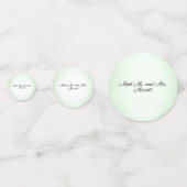 ミントグリーンの自転車をテーマにした結婚式招待状 コンフェッティ (裏面)