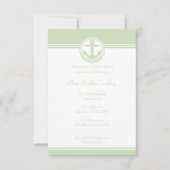 ミントグリーンの航海アンカー ブライダルシャワーの招待状 招待状 (正面)