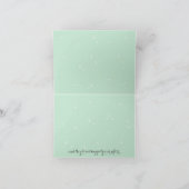 ミントグリーンの花の黒板感謝カード サンキューカード (内部)