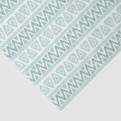 ミントグリーンの部族の幾何学的パターン 薄葉紙 (詳細)