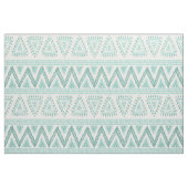 ミントグリーンの部族幾何学模様 ファブリック (ファットクウォーター)