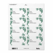 ミントグリーンアイビースクエア   ラベル (フルシート)