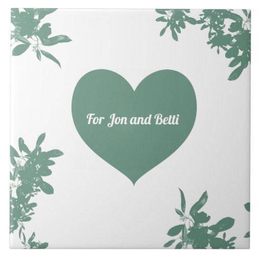 ミントグリーンアイビー タイル (正面)