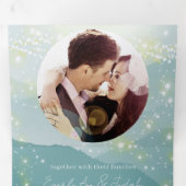 ミントグリーンアッシュマウンテンヒルサイ結婚ズ 三つ折り招待状 (内部最初)