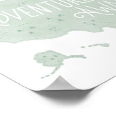 ミントグリーンアドベンチャー 米国地図 子供部屋インテリア ポスター (角)