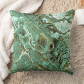 ミントグリーンアンドグレースワール装飾用クッション クッション (ブランケット)