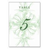 ミントグリーンアンドホワイトフローラダマスク テーブルナンバー (裏面)