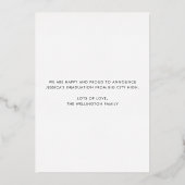 ミントグリーンアールデコTyopgraphy大学院写真2022 箔招待状 (裏面)