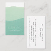 ミントグリーンインクディップグラデーション済み 名刺 (正面/裏面)