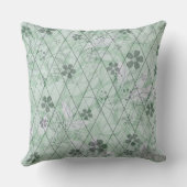ミントグリーンインスパイアヴィンテージガーデンダイヤモンド クッション (裏面)