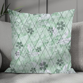 ミントグリーンインスパイアヴィンテージガーデンダイヤモンド クッション