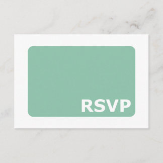 ミントグリーンウェディングRSVP 出欠カード